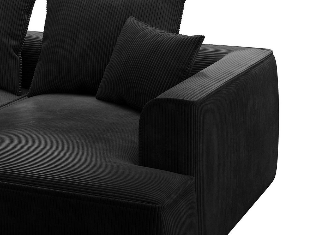 SOFA - 3 Personen - samt - schwarz Pineta - Schwarz, Textil (230/67/180cm) - Vente-Unique