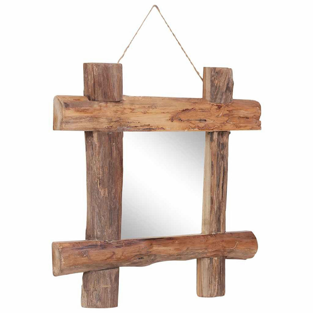 SPIEGEL Teakholz 50 x 5 x 50 cm - Braun, Holz (50/50/1cm) - furnicato