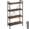 REGAL Leeds,inklusive Kippschutz, 67,5 x 31,5 x 121,5 cm,Industrial Holz dunkel, rustikal - Rostfarben, Holz (31.5/121.5/67.5cm) - tectake