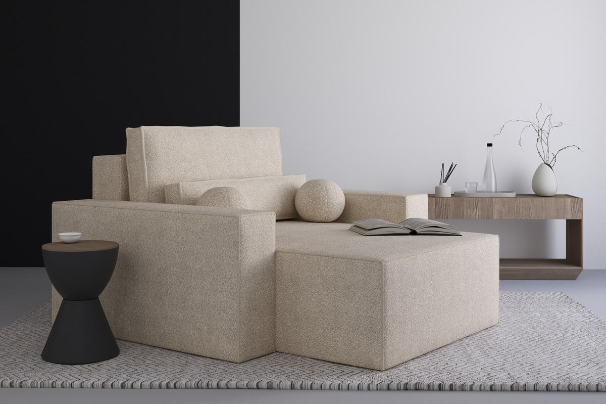 XXL-SESSEL Denver - Beige - Beige, Holzwerkstoff (100/85/162cm) - Möblo