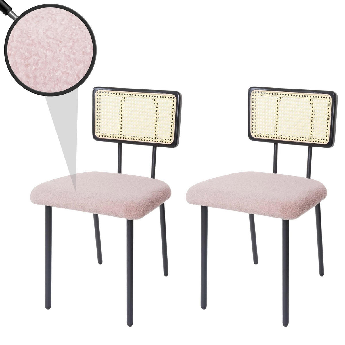 ESSZIMMERSTUHL Altrosa - Altrosa, Textil (45/80/52cm) - MCW