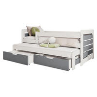 JUGENDBETT Tomas II - Weiß/Grau, Holz (90/200cm) - MIRJAN24