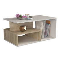 COUCHTISCH PRIMA SON Schichtholz - Sonoma Eiche, Holz (51/90/43cm)