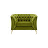 SESSEL Chesterfield Modern-Velluto 9 - Olivgrün, Holz/Textil (106/74/80cm)