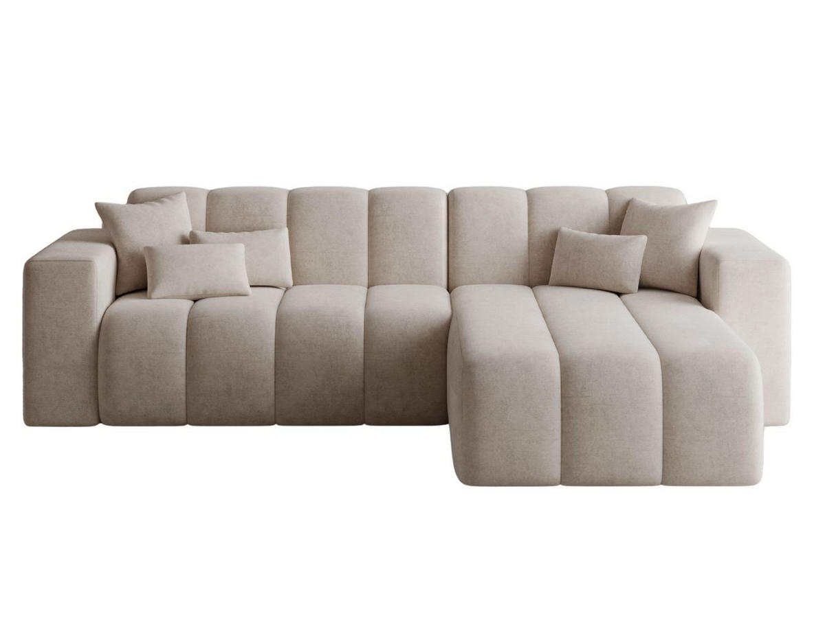 ECKSOFA Nork Beige Rechts - Beige, Holz/Textil (265/180cm) - Graingold