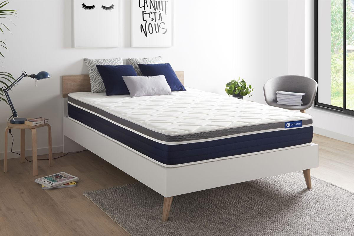 MATRATZE Actilatex confort Latex und Memory-Schaum 130 x 190 cm h2 - Weiß, Textil (130/190cm) - ACTISOM