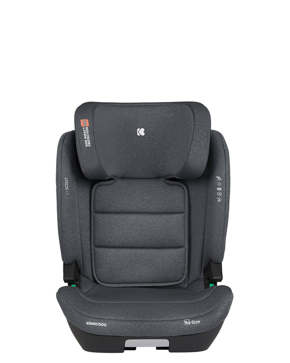 KINDERSITZ i-Scout i-Size grau (100 - 150 cm) Kopfstütze verstellbar Isofix - Grau, Kunststoff (43/63/44cm) - Kikka boo
