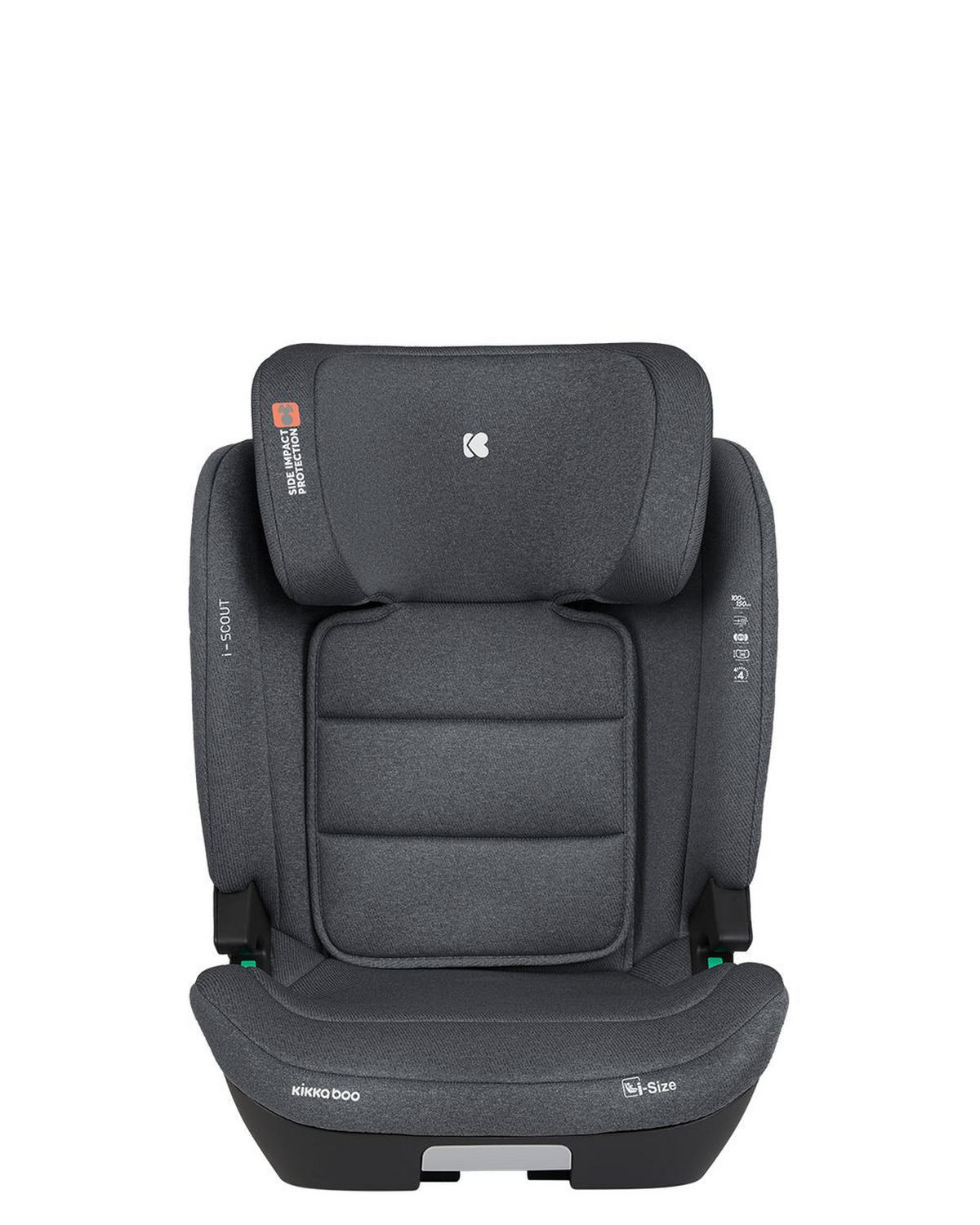 KINDERSITZ i-Scout i-Size grau (100 - 150 cm) Kopfstütze verstellbar Isofix - Grau, Kunststoff (43/63/44cm) - Kikka boo