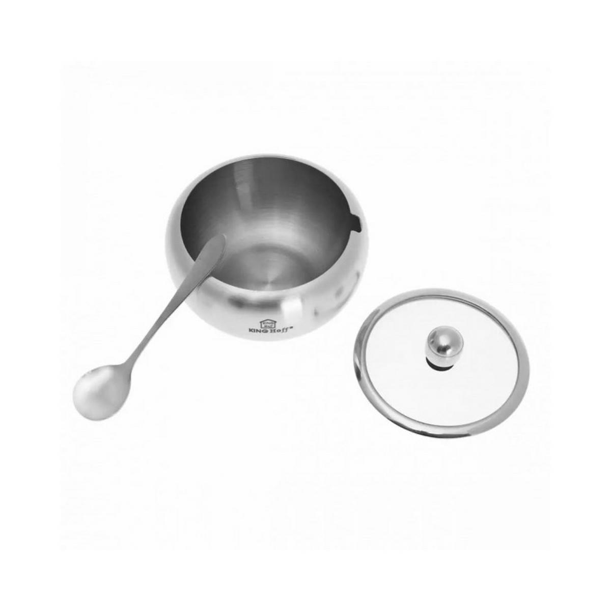 ZUCKERDOSE Silber 12/12/10 cm KH3732 - Silberfarben, Metall (12/10cm) - Kinghoff 