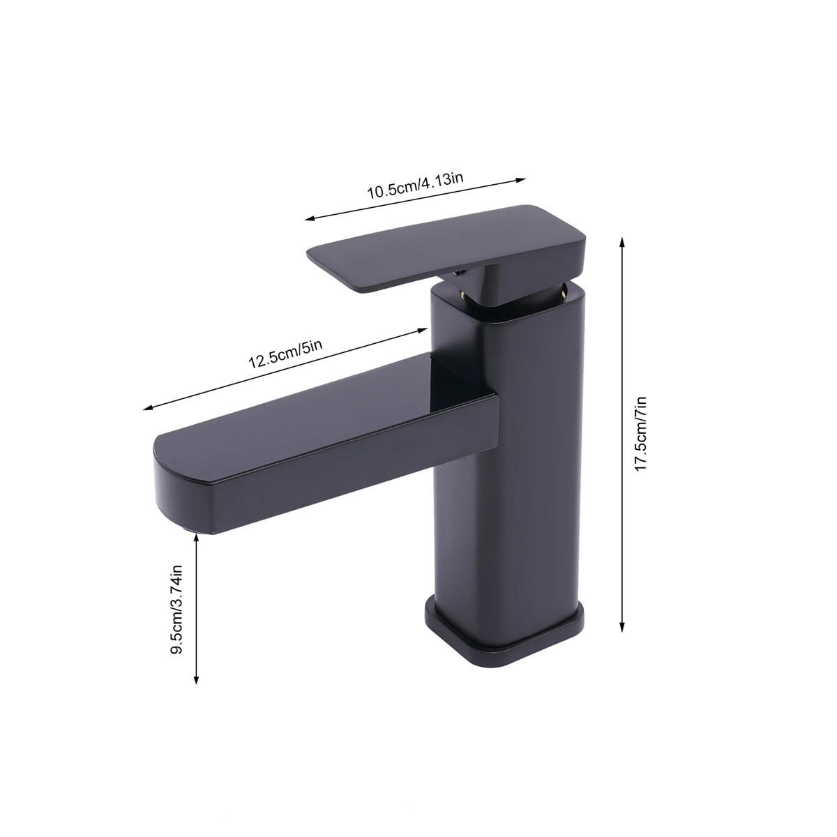 WASCHTISCHARMATUR Schwarz Digitalanzeige Einhebel - Schwarz, Metall (12.5/17.5/3.5cm) - Kaket