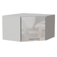 ECKHÄNGESCHRANK Essen W10/60/36 Weiß Hochglanz / Weiß Matt 60 / 60 / 36cm - Weiß Hochglanz/Weiß, Holz/Holzwerkstoff (60/36/60cm) - Feldmann-Wohnen