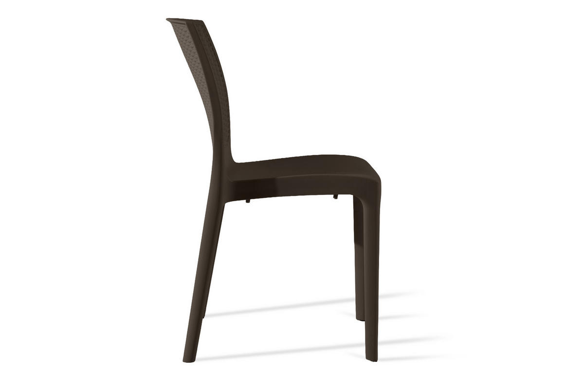 GARTENSTUHL RANTU 4-tlg, Braun - Braun, Kunststoff (45/84/55cm) - KONSIMO®