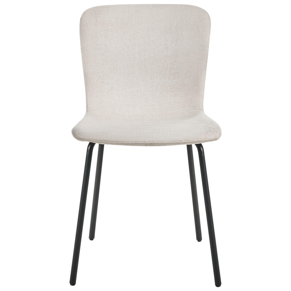 ESSZIMMERSTUHL 4er-Set Hellbeige Caldwell - Weiß, Textil (45/80/46cm) - Beliani