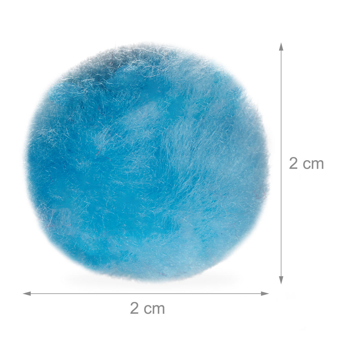 200XPOMPONS - Multicolor, Kunststoff/Textil (2/2/2cm) - Relaxdays