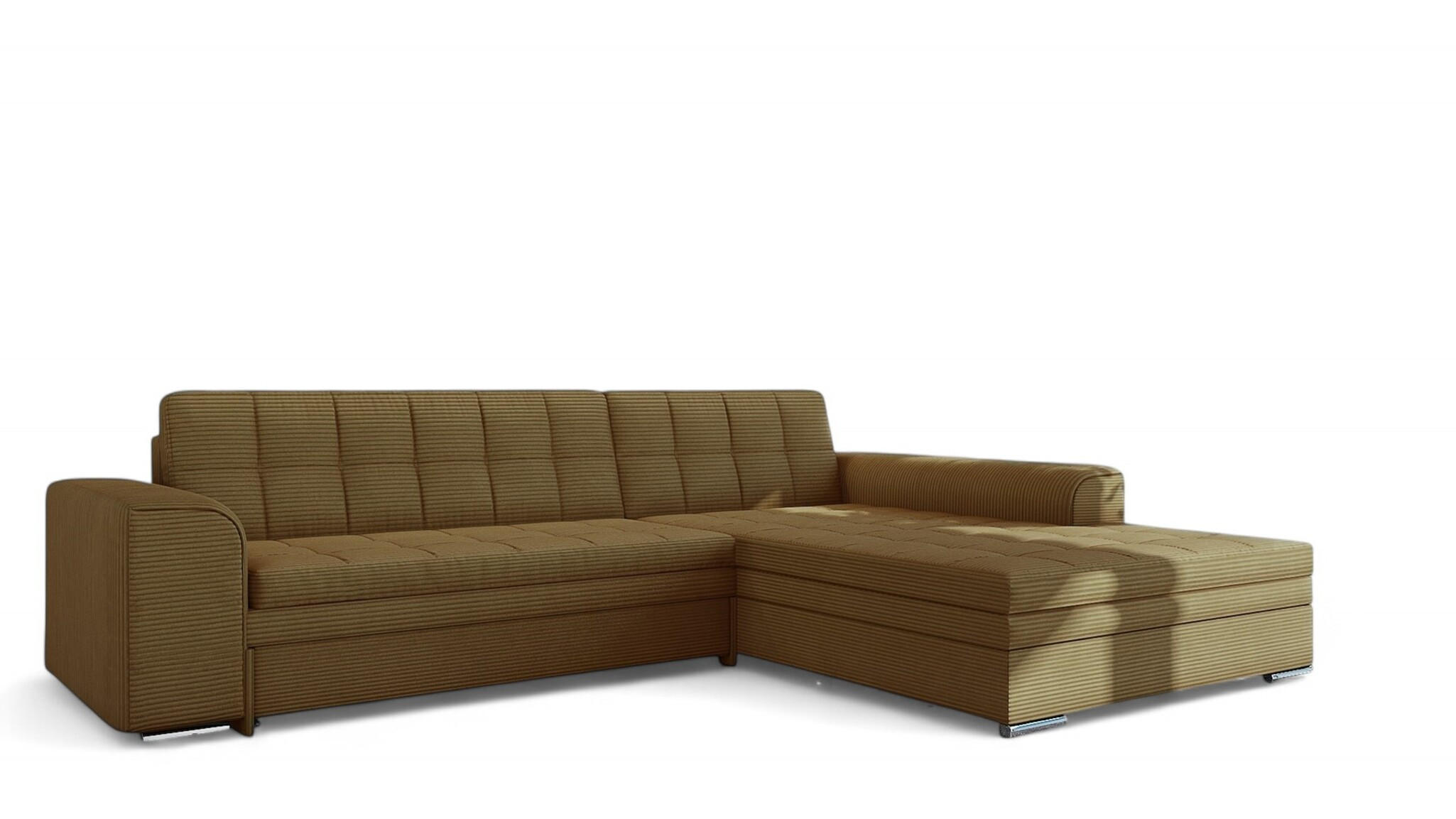 ECKSOFA Lusaka Mit Schlaffunktion - Gelb, Holzwerkstoff/Textil (198/292cm) - Fun Möbel