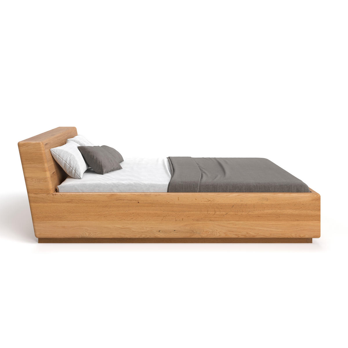 MASSIVHOLZBETT Calma Tilt aus Eiche mit Bettkasten 160x220 cm - Eichefarben/Naturfarben, Holz (160/220cm) - Danzz