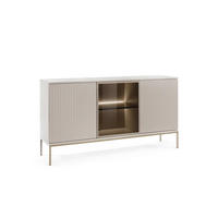 KOMMODE Sentino Kaschmir, Dreitürige Türkommode mit LED - Kaschmir, Holzwerkstoff/Metall (154/83/39cm) - Bettso