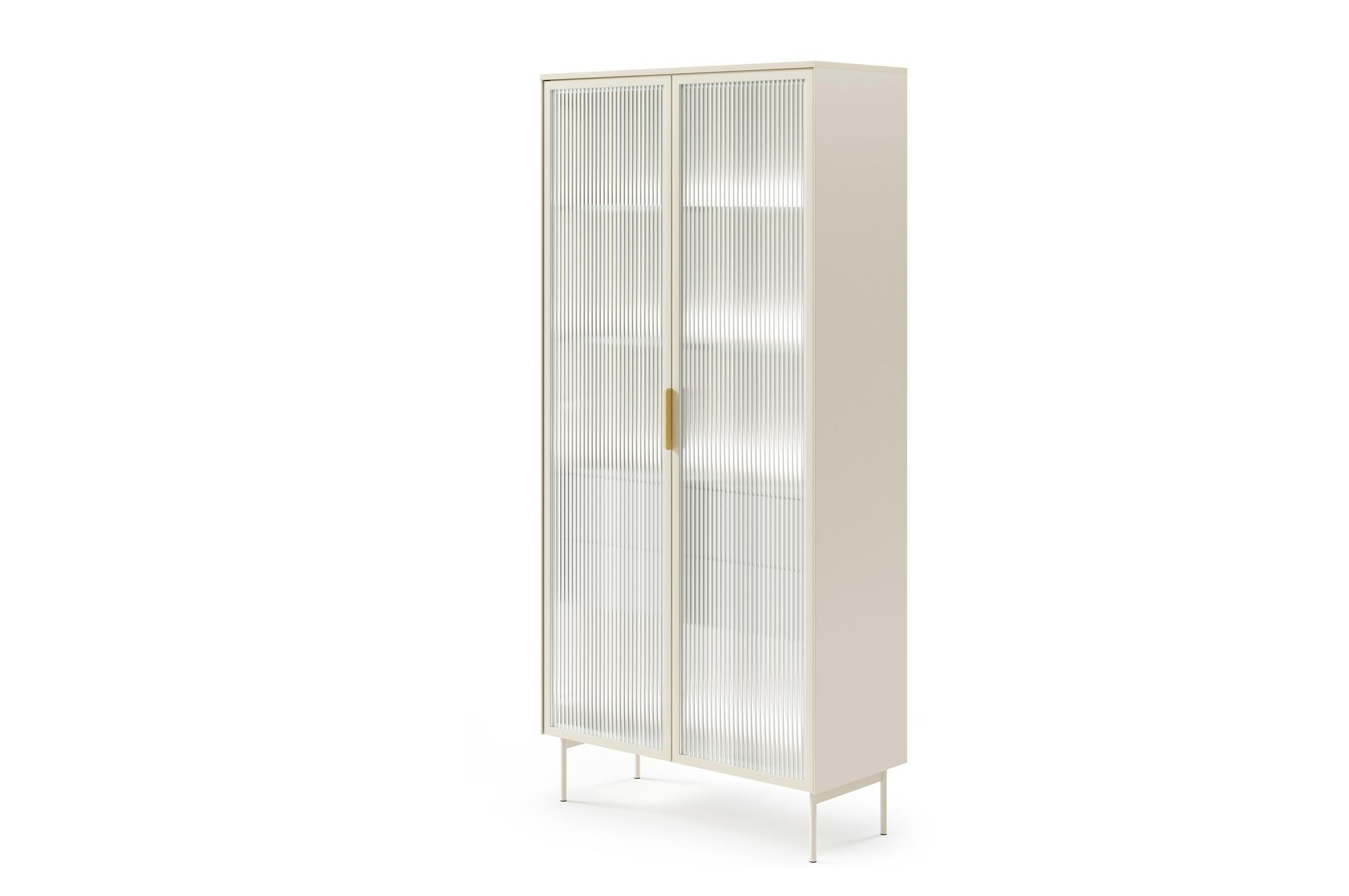 VITRINE Ilumi Kaschmir, mit LED - Kaschmir, Holzwerkstoff (92/195/39cm) - Bettso