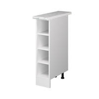 REGALUNTERSCHRANK R-Line Weiß 20 cm mit offenen Regalen mit Arbeitsplatte - Weiß, Holzwerkstoff (20/81.6/60cm) - Vicco