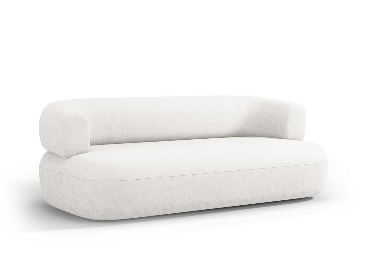 SOFA Jenny aus Chenille-Stoff leichtes beige 3 Sitzplätze - Creme, Textil (90/73/178cm) - Micadoni