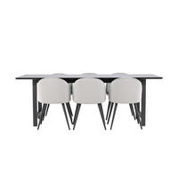 TISCHGRUPPE Grau - Grau, Holz (220/75/100cm) - ebuy24