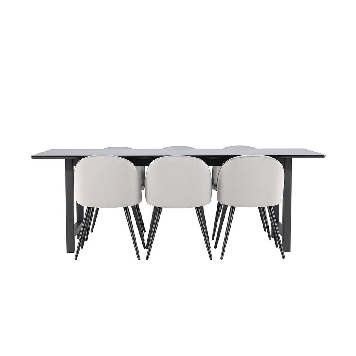 TISCHGRUPPE Grau - Grau, Holz (220/75/100cm) - ebuy24