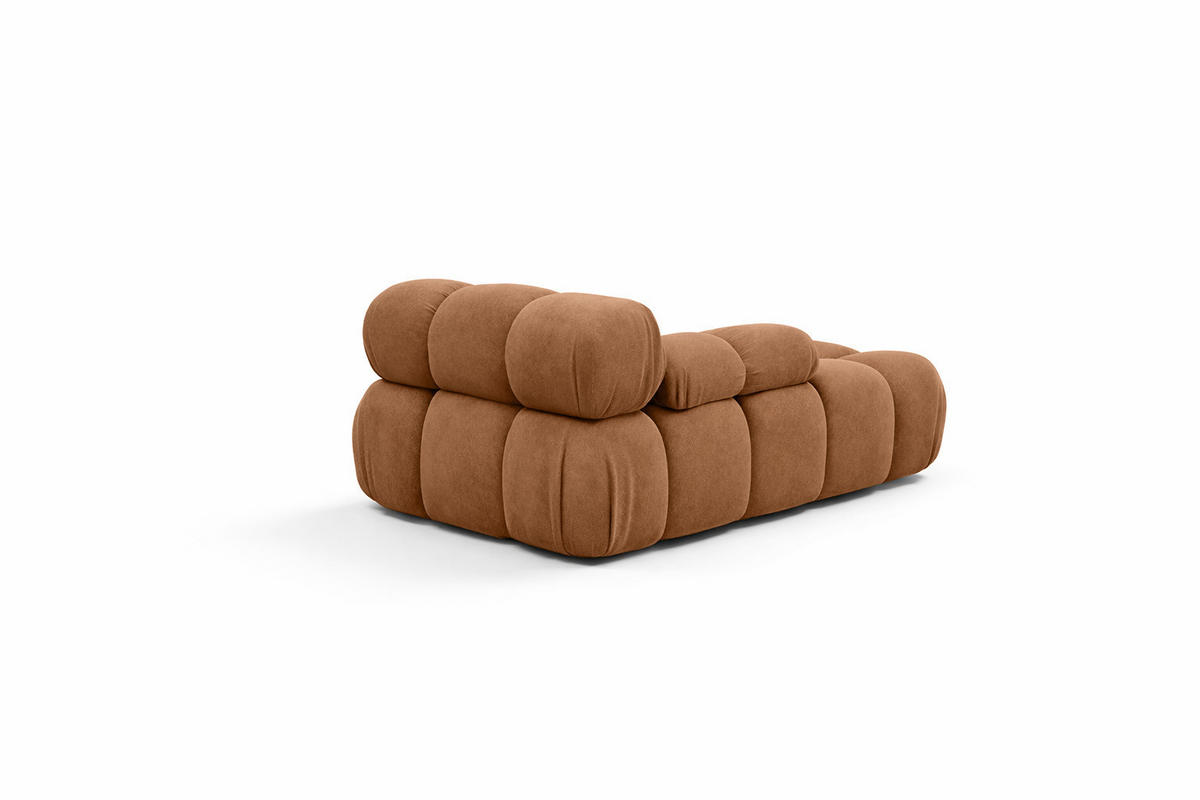 CHAISELONGUE Modular, Veloursstoff Salvador, Dunkelbeige, Rechts, Selia - Beige, Holz (95/70/160cm) - Kaiser Möbel
