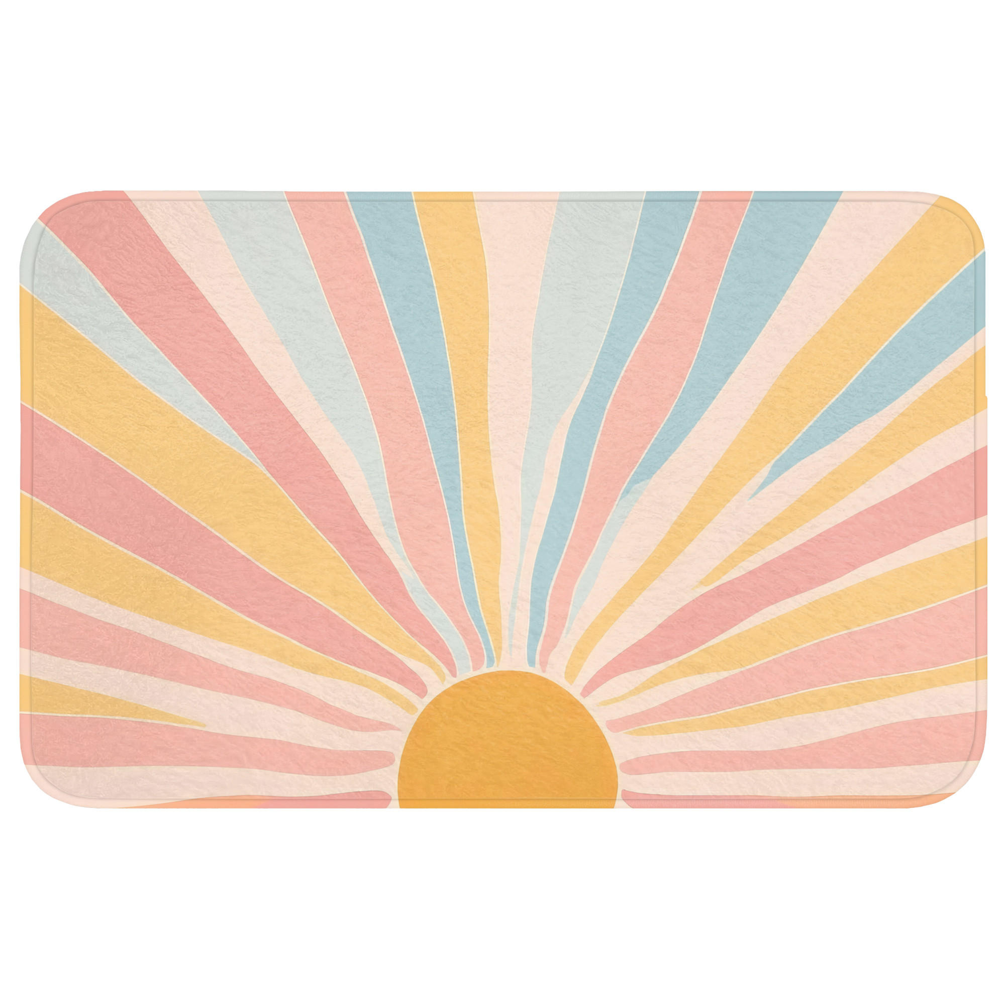 TEPIH ZA KUPAONICU Zrake 80x50 cm - pastelno plava, tekstil/plastika (80/50cm) - OnlyWow
