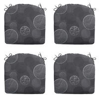 SITZKISSEN Kreis 46/48 cm 4er-Set - Grau, Textil (48/4/46cm) - Madison