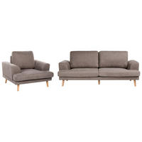 SOFA-SET 4-Sitzer Stoff Braun Kildal - Braun, Textil (280/90/96cm) - Beliani