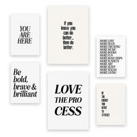 POSTER Set Mit 6 Ermordung Von Zitat In Vielseitiger Stil A3 & A4 Rahmenlos - Klar, Papier (29/3cm) - Nacnic