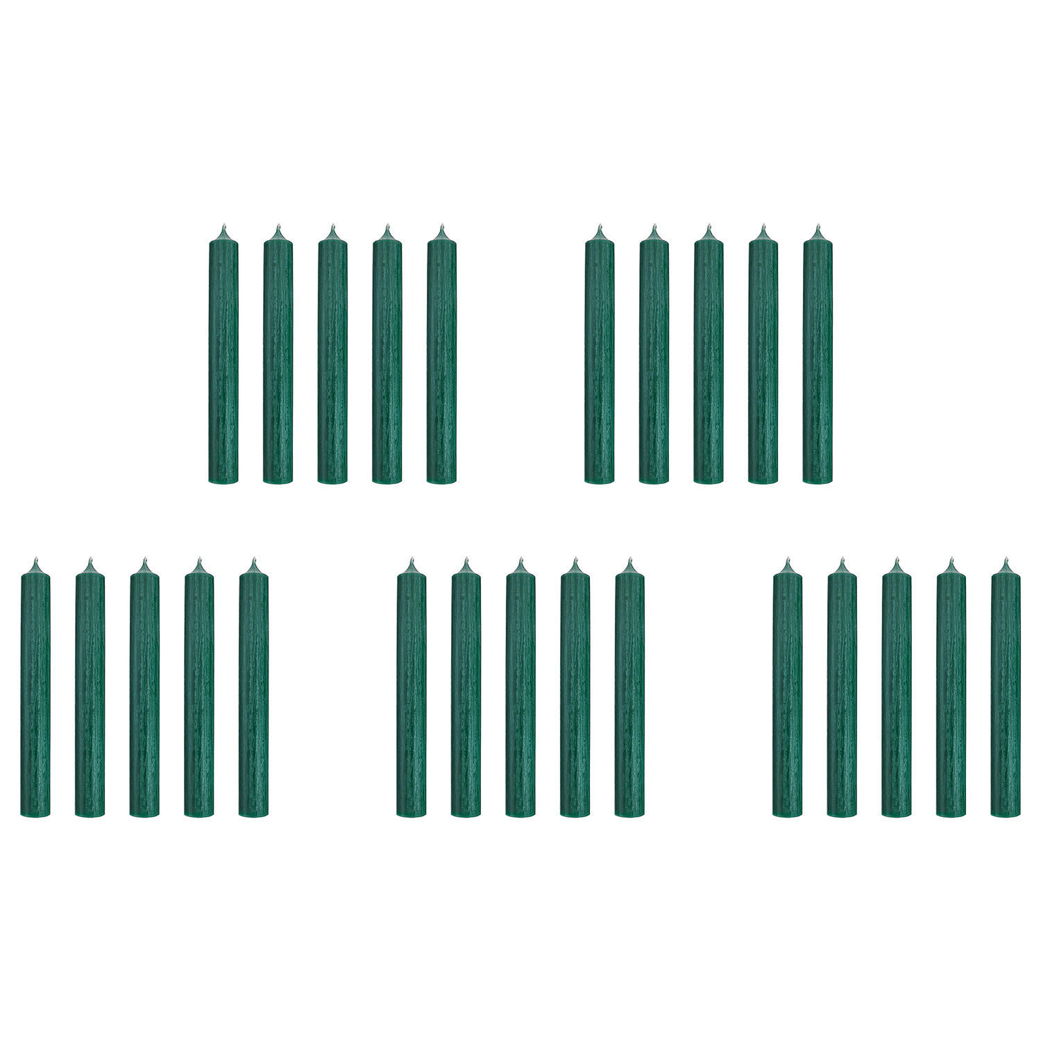 STABKERZE (25er Set) Rainbow - Dunkelgrün, Paraffin (2.2/18/2.2cm) - Butlers