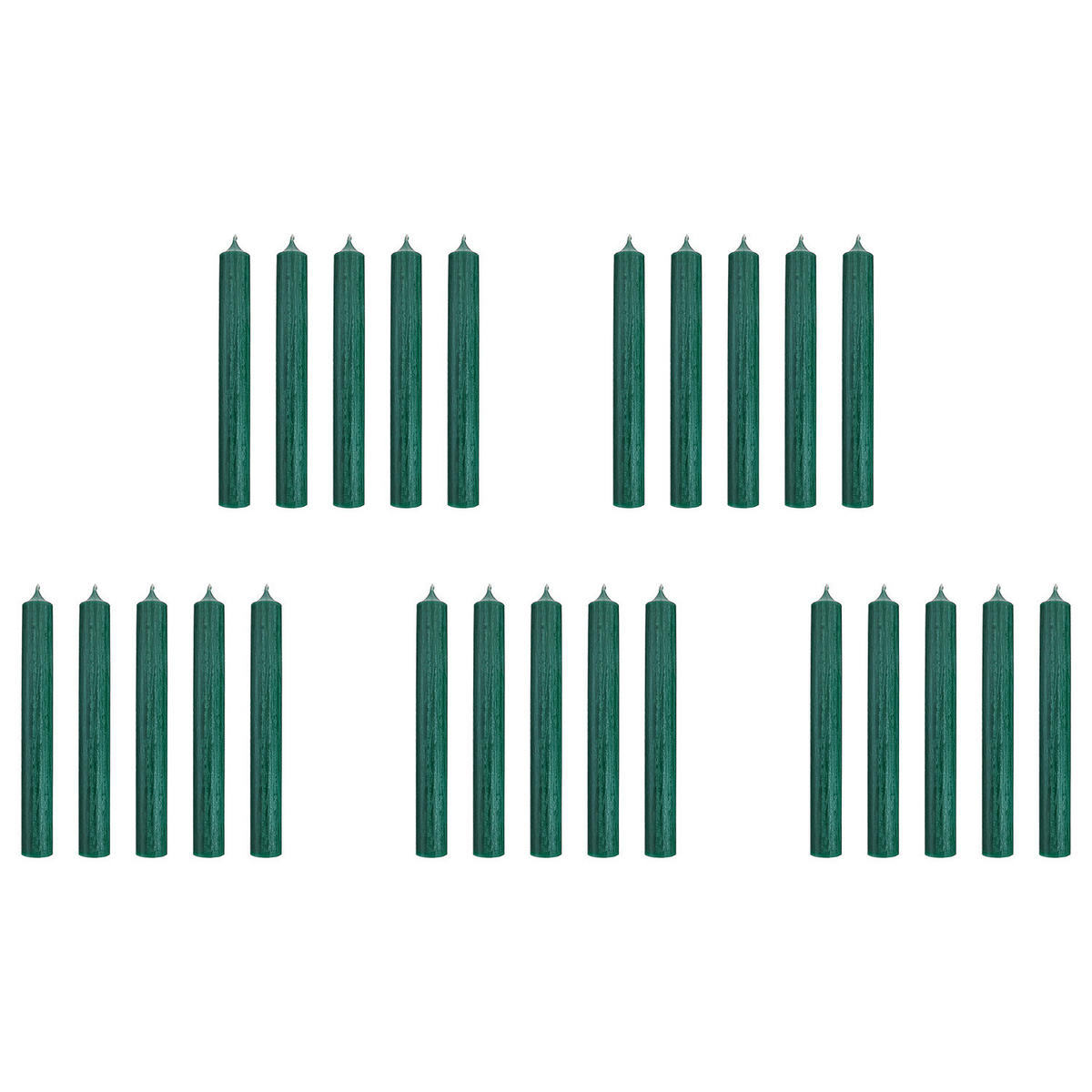 STABKERZE (25er Set) Rainbow - Dunkelgrün, Paraffin (2.2/18/2.2cm) - Butlers