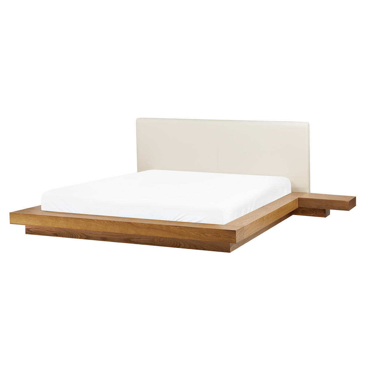 WASSERBETT 160x200 cm Heller Holzfarbton Zen - Hellbraun, Holzwerkstoff (160/200cm) - Beliani