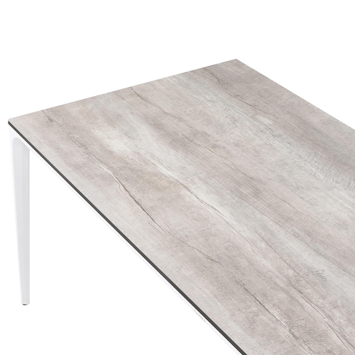 GARTENTISCH 180/90 cm Holzoptik Hellgrau Sovareto - Hellgrau, Kunststoff (180/90/75cm) - Beliani