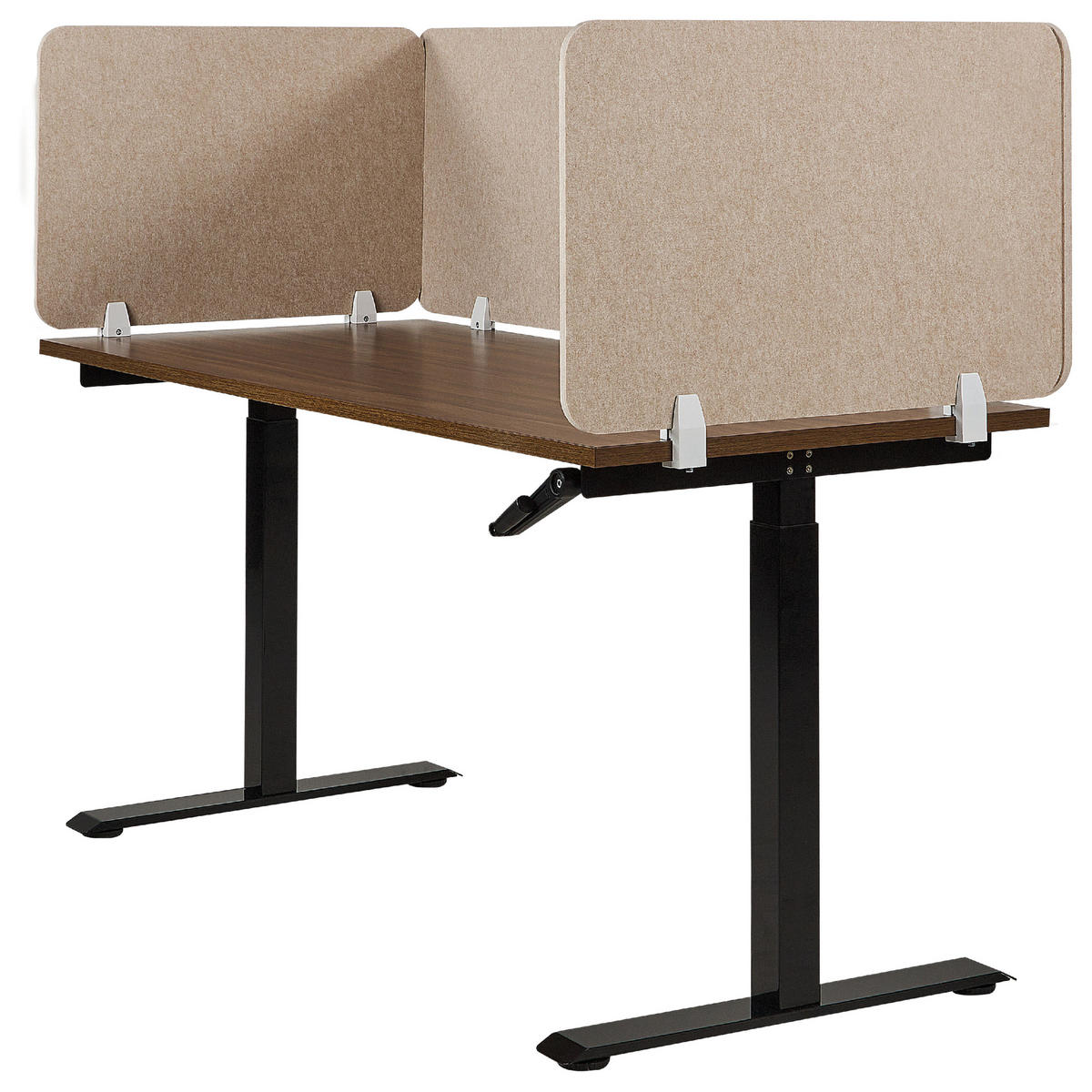 SCHREIBTISCHTRENNWAND Beige 120x1x50 Split - Beige, Kunststoff (1/120/50cm) - Beliani