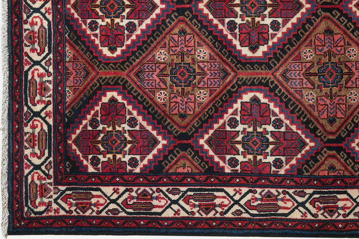 TEPPICH Assadabad Blau 198/134 cm Schurwolle - Blau, Textil (134/198cm) - Looma