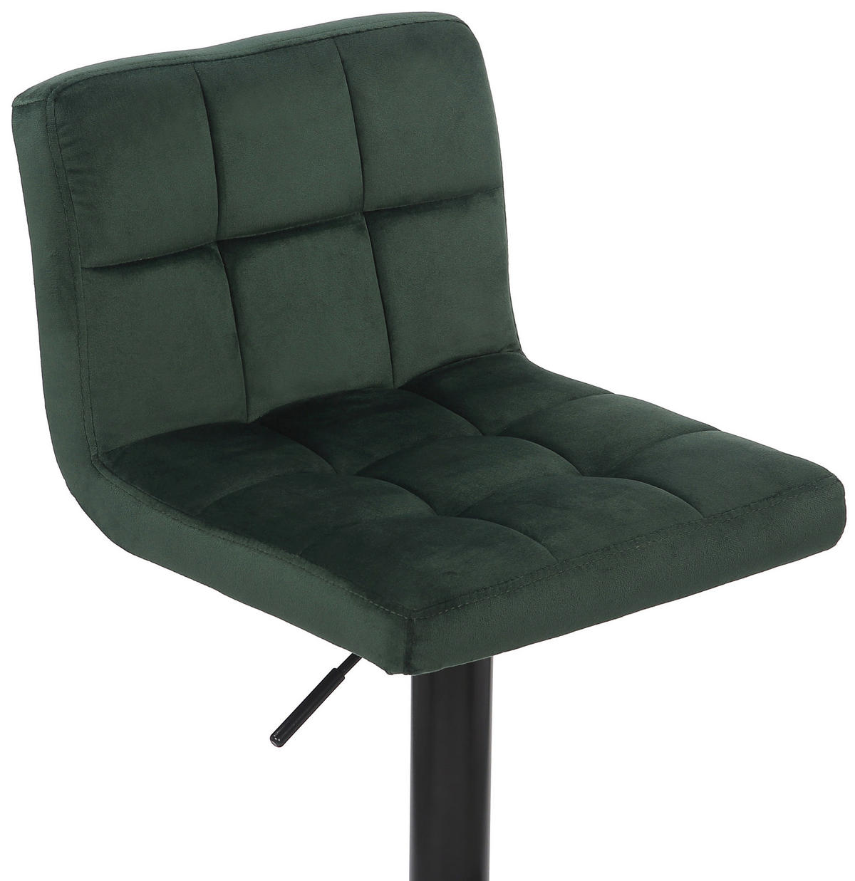BARHOCKER 2er Set Samt Grün - Schwarz/Grün, Textil/Metall (40/85/40cm) - CLP