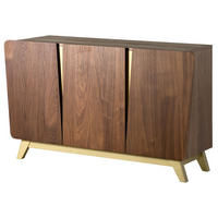 SIDEBOARD Nussbaum-Echtholzfurnier 150x45x85 braun lackiert BUTTERFLY #108 - Braun, Holz (150/85/45cm) - Massivmoebel24