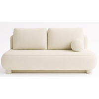 SITZSOFA Creme MAJA Mit Schlaffunktion Boucle - Ecru, Textil (206/96/96cm) - Sepro Meble