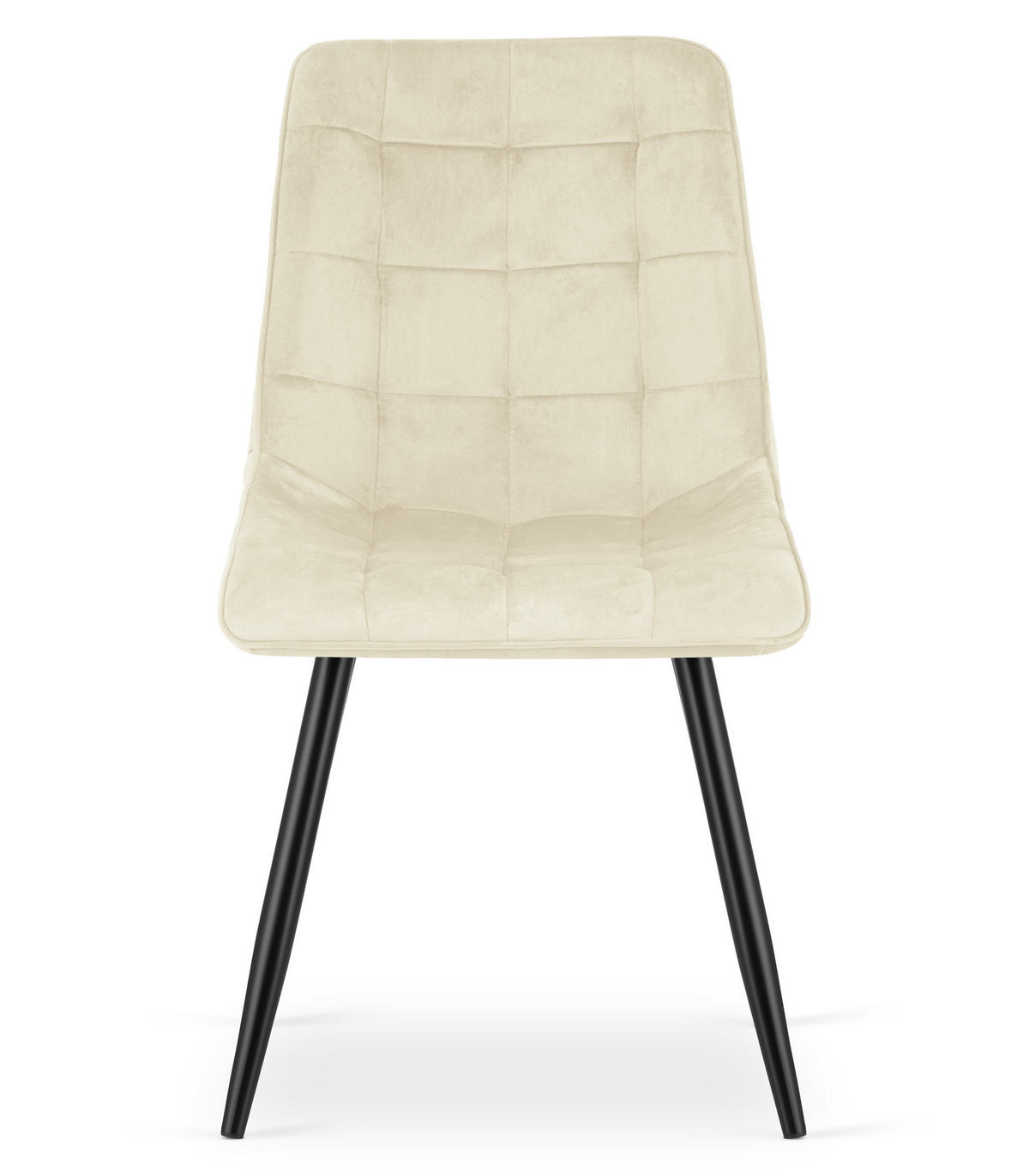 STUHL Beige 49x60 cm SPLIT Samtbezug - Schwarz, Metall (49/59/60cm)