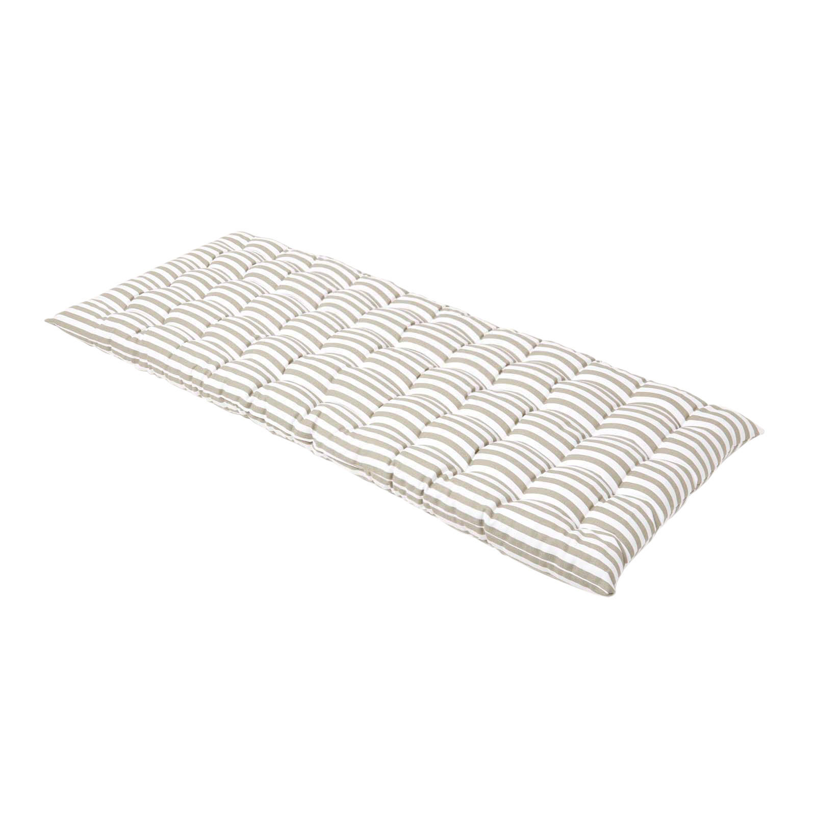 BANKAUFLAGE 2-Sitzer grau-weiß gestreift 108/42/5 cm - Grau, Textil (108/42/5cm) - Homescapes