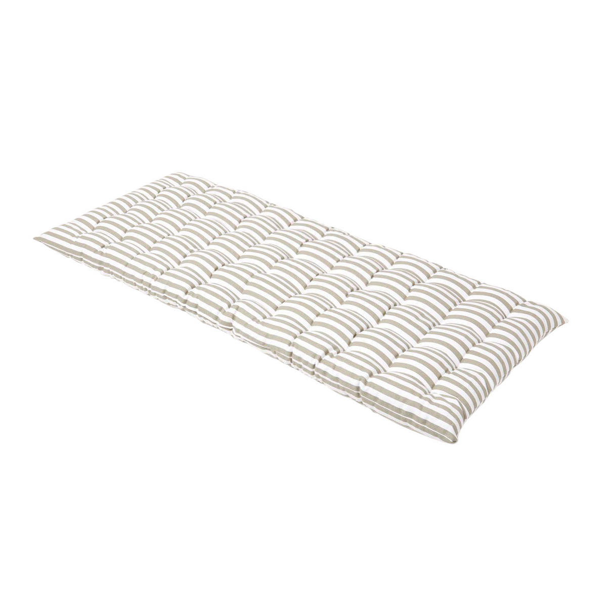 BANKAUFLAGE 2-Sitzer grau-weiß gestreift 108/42/5 cm - Grau, Textil (108/42/5cm) - Homescapes