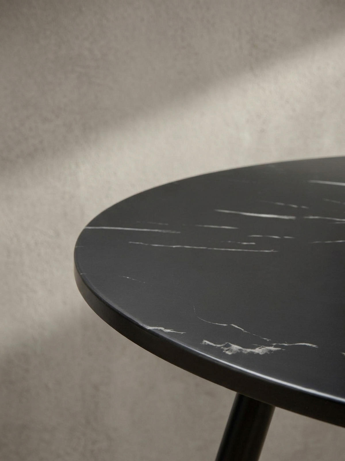 ESSTISCH Marmoroptik Metall Rund Modern, Schwarz 75x75x76 cm - Goldfarben/Schwarz, Holzwerkstoff/Metall (75/75/76cm) - KADIMA DESIGN