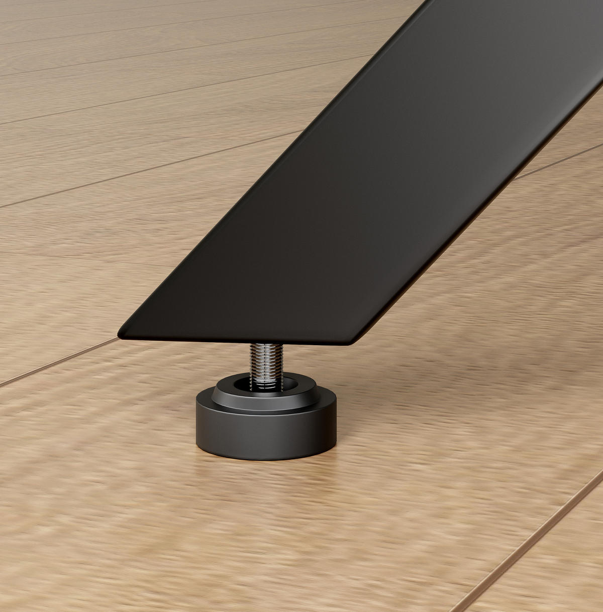 POMOĆNI stol 80/80/75 cm crni od željeza i iverice s X postoljem i podesivim nogama - crna, drvni materijal (80/80/75cm) - OKWISH