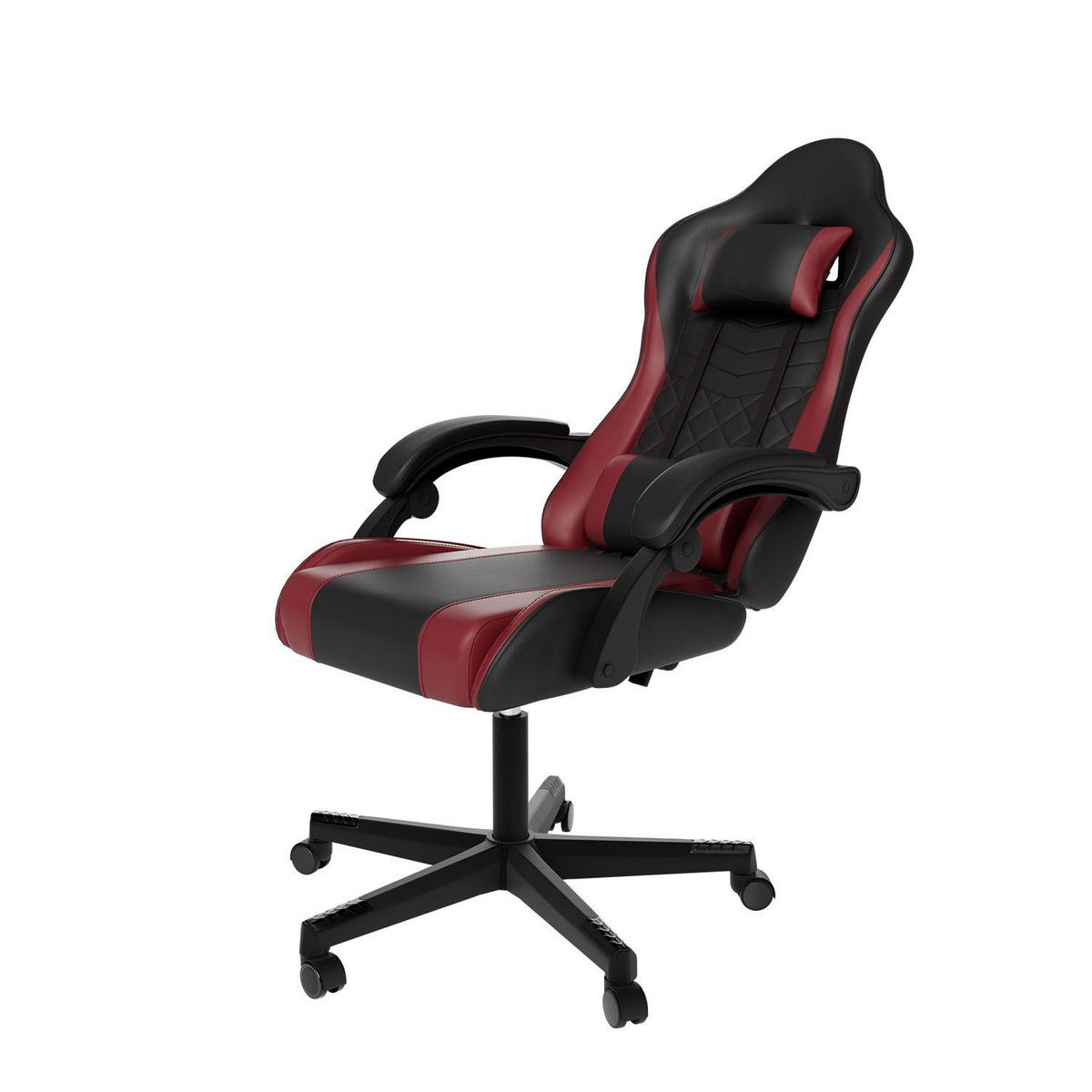 GAMINGSTUHL HyperSeat schwarz/bordeaux - Rot, Kunststoff (63/131/121cm) - Juskys