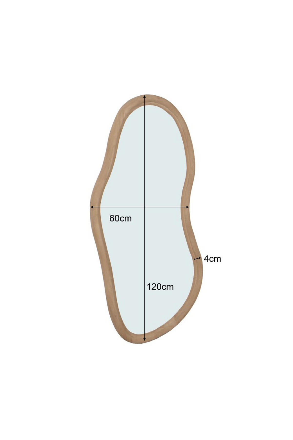 SPIEGEL Sophie Braun 4/63/120 cm - Braun, Glas (63/120/4cm) - Livingfurn