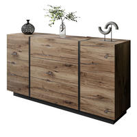 SIDEBOARD mit Schubladen ONYX LOFT Push Open - Eichefarben/Schwarz, Holzwerkstoff (158/81/41.3cm) - Lookway