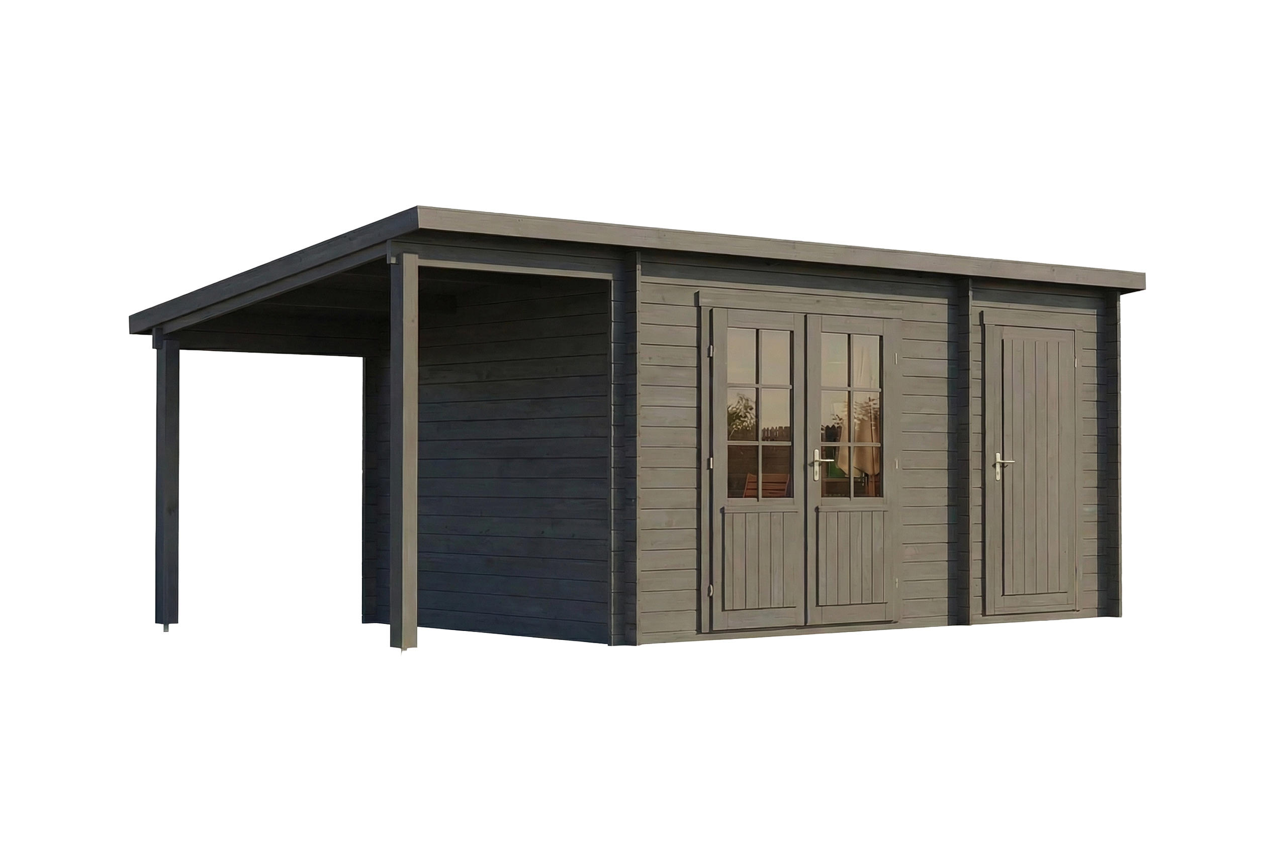 Alpholz Gartenhaus Grau 598x228x272 cm