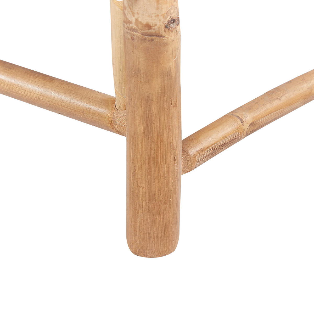 GARTENLIEGE hellbraun Auflage cremeweiß Ligure - Hellbraun/Creme, Holz (74/72/199cm) - Beliani